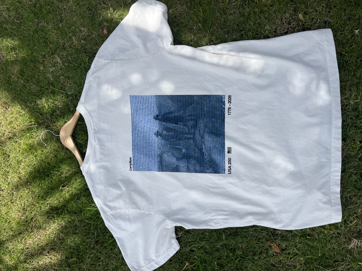Back of the shirt laid flat