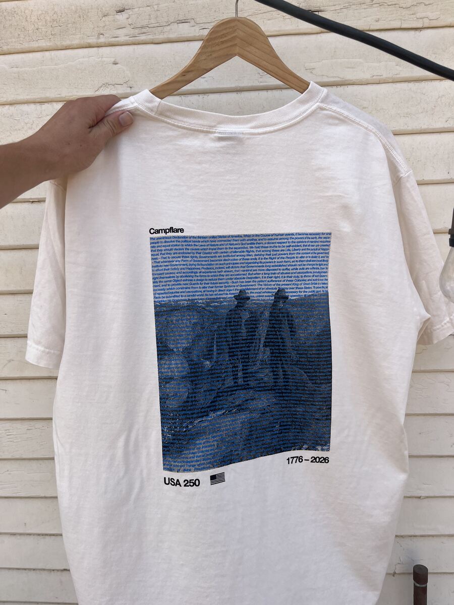 Back of the shirt on a hanger