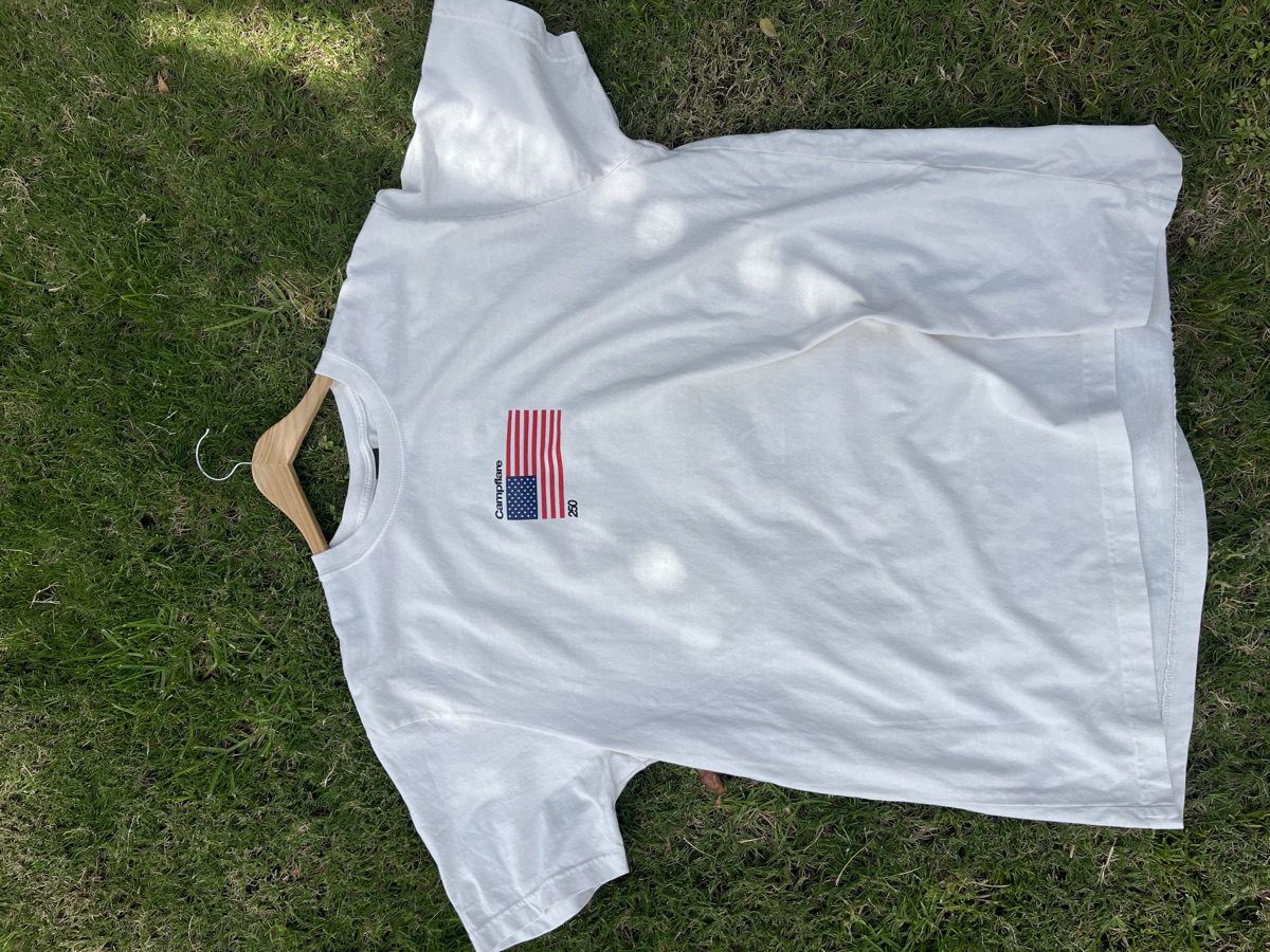Front of the shirt laid flat